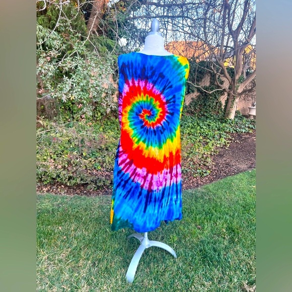 HARMONY-colorful Tie-Dye Sleeveless Dress - Picture 6 of 6